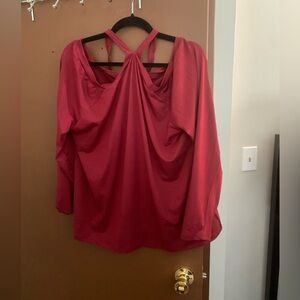 Women's Red Cross-Back Top